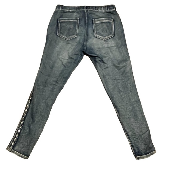 Venti6 Denim Jeggings Jeans Pull-on Elastic Waist Sequins Women’s Size Small - Picture 2 of 13